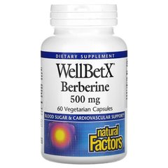Natural Factors WellBetX Berberine 500 mg 60 капсул Берберин